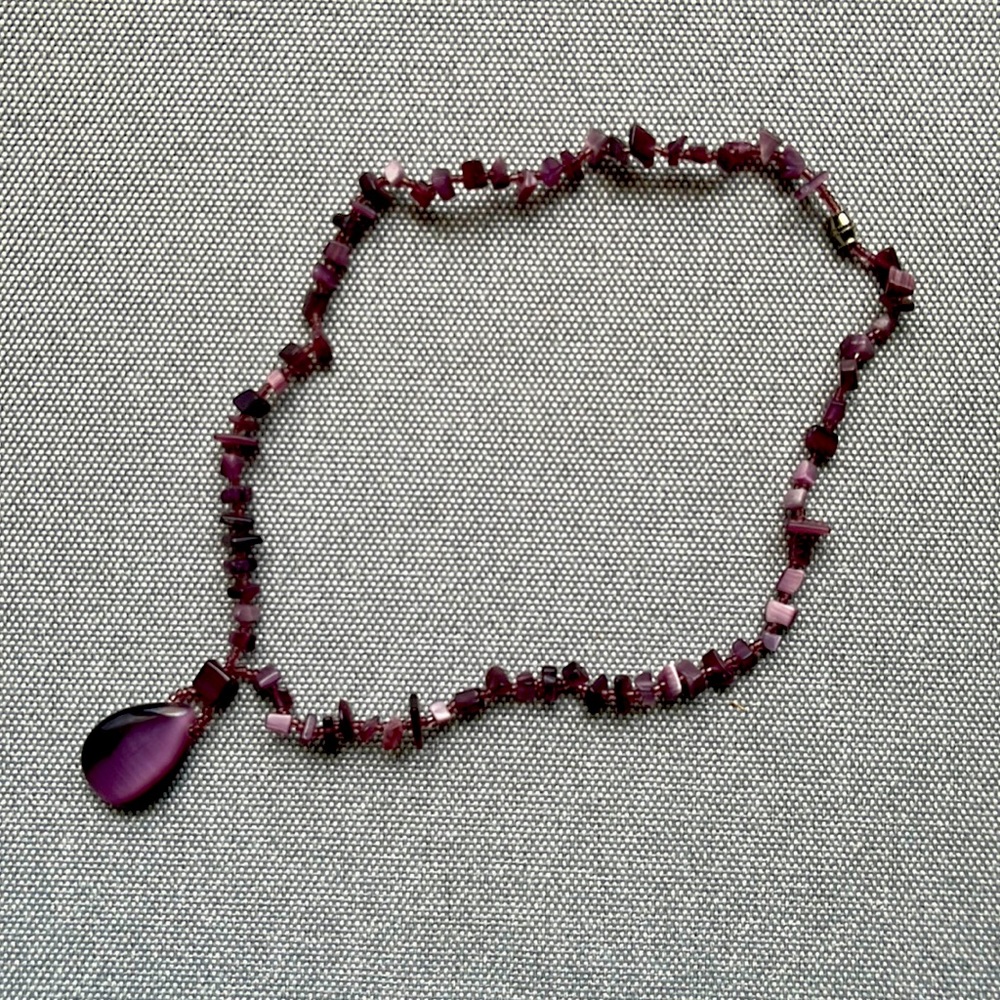 Purple beaded necklace